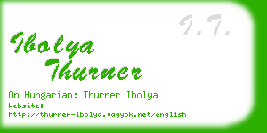 ibolya thurner business card